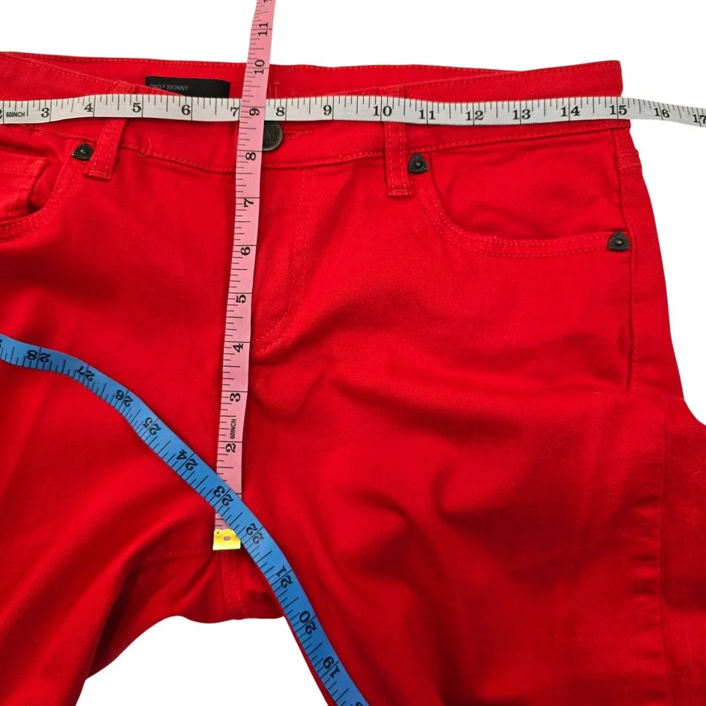 KUT from the Kloth Crop Skinny Red Jeans Pants Women‎ Size 8 Stretch 5 pocket